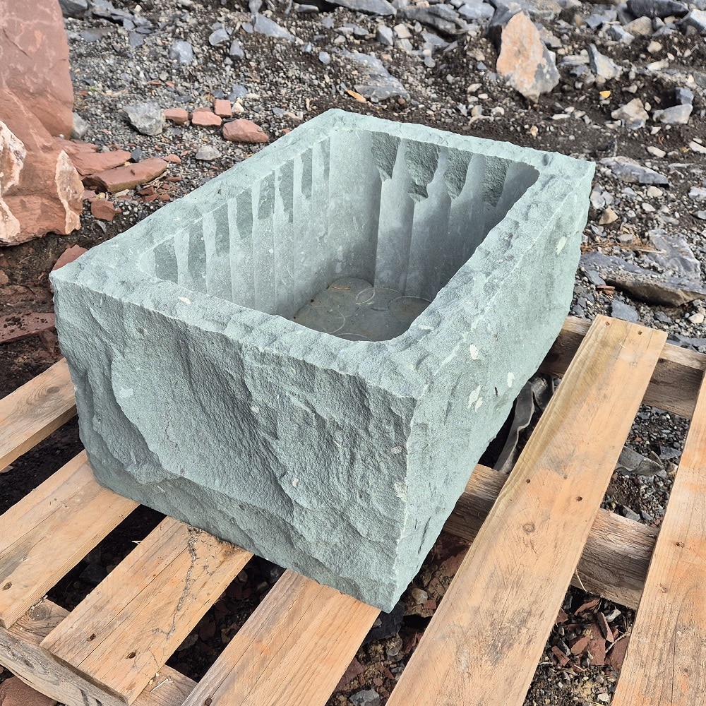 Dolomit Steintrog Pflanztrog 40 x 30 70-210 – Bild 2
