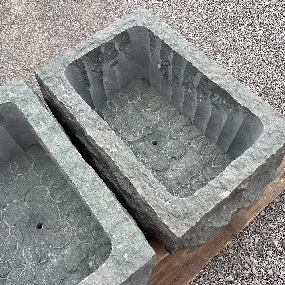 Dolomit Steintrog Pflanztrog 40 x 30 70-210 – Bild 6